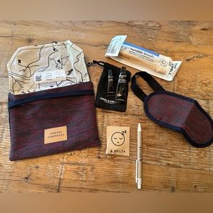 DELTA ONE + SOMEONE SOMEWHERE Business Class Travel Amenity Kit Cosmetic Pouch